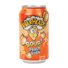 WARHEADS SOUR PEACH SODA 12 OZ CAN