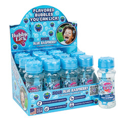 BUBBLELICK SOUR BLUE RASPBERRY FLAVORED BUBBLES 2.5 OZ BOTTLE