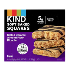 KIND SALTED CARAMEL ALMOND FLOUR BLONDIE 1.4 OZ BAR 6 COUNT BOX