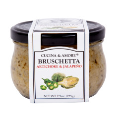 CUCINA & AMORE BRUSHETTA ARTICHOKE & JALAPENO 7.9 OZ JAR