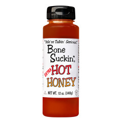 BONE SUCKIN’ EXTRA HOT HONEY 12 OZ BOTTLE