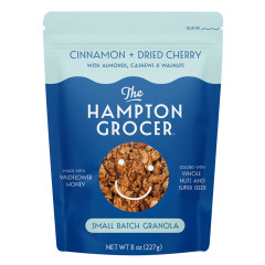 THE HAMPTON GROCER DRIED CHERRY & CINNAMON GRANOLA 8 OZ POUCH