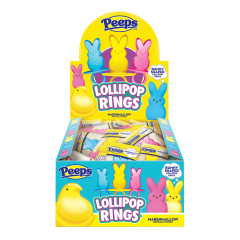 PEEPS BUNNY LOLLI RINGS .42 OZ