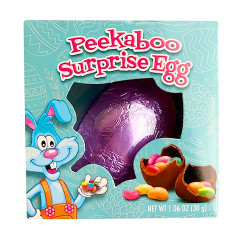 MILK CHOCOLATE PEEKABOO SURPRISE EGG JELLY BEANS 1.06 OZ