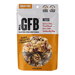 THE GFB DARK CHOCOLATE HAZELNUT BITES 4 OZ POUCH