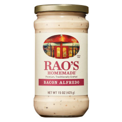 RAO'S BACON ALFREDO SAUCE 15 OZ GLASS JAR