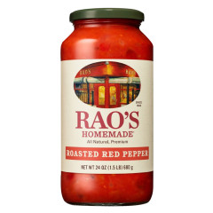 RAO'S ROASTED RED PEPPER SAUCE 24 OZ GLASS JAR