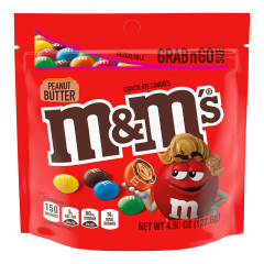 M&M'S PEANUT BUTTER 4.5 OZ STAND UP BAG