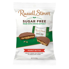 RUSSELL STOVER SUGAR FREE PEANUT BUTTER CUPS 3 OZ PEG BAG