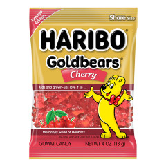 HARIBO GOLD BEARS CHERRY 4 OZ PEG BAG