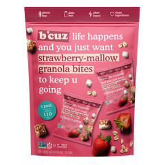 B'CUZ STRAWBERRY-MALLOW GRANOLA BITES MULTIPACK 5 OZ POUCH