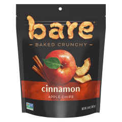 BARE CINNAMON APPLE CHIPS 3.4 OZ POUCH