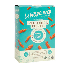 UNGRAINED PROVISIONS RED LENTIL FUSILLI 10 OZ BOX