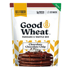 GOODWHEAT CHOCOLATE CHOCOLATE CHIP PANCAKE AND WAFFLE MIX 14 OZ BAG