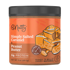 BNUTTY SIMPLY SALTED CARAMEL PEANUT BUTTER 9 OZ JAR