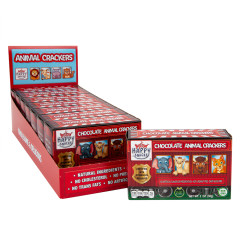 HAPPY SNACKS CHOCOLATE ANIMAL CRACKERS 2 OZ BOX