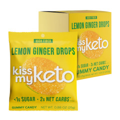 KISS MY KETO LEMON GINGER DROPS 0.88 OZ BAG