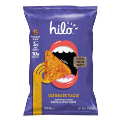 HILO LIFE ULTIMATE TACO ALMOND FLOUR TORTILLA CHIPS 4 OZ BAG