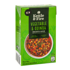 KETTLE & FIRE VEGETABLE AND QUINOA SOUP 16 OZ CARTON