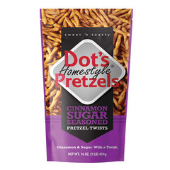 DOT’S CINNAMON SUGAR PRETZELS 16 OZ POUCH