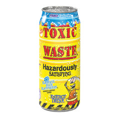 TOXIC WASTE BANEFUL BLUE RASPBERRY ENERGY DRINK 16 OZ CAN *NOT FOR SALE IN CANADA*