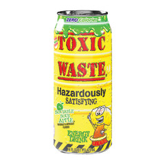 TOXIC WASTE SOCIABLE SOUR APPLE ENERGY DRINK 16 OZ CAN *NOT FOR SALE IN CANADA*