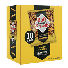 DOT’S PRETZELS MULTIPACK HONEY MUSTARD 10 OZ BAG 10 CT BOX