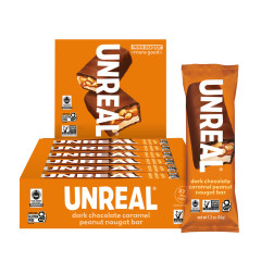 UNREAL DARK CHOCOLATE CARAMEL PEANUT NOUGAT BAR 1.2 OZ BAR