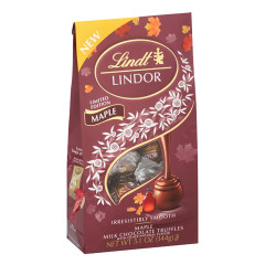 LINDT LINDOR MILK CHOCOLATE MAPLE TRUFFLE 5.1 OZ BAG