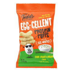 TODD’S EGG-CELLENT PROTEIN PUFFS SOUR CREAM & ONION 1.2 OZ