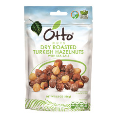 OTTO SNACKS DRY ROASTED SEA SALT HAZELNUTS 5 OZ POUCH