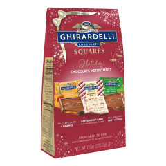 GHIRARDELLI ASSORTED HOLIDAY CHOCOLATE SQUARES LARGE 7.9 OZ BAG