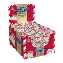 GHIRARDELLI PEPPERMINT BARK CHOCOLATE SQUARES COUNTER DISPLAY 20.6 OZ