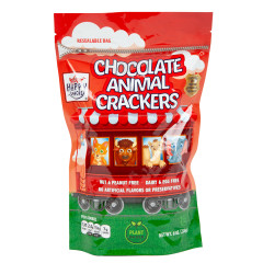 HAPPY SNACKS CHOCOLATE ANIMAL CRACKERS 8 OZ POUCH