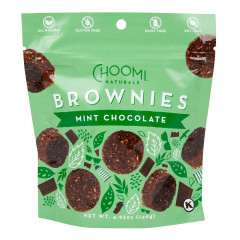 CHOOMI NATURALS MINT CHOCOLATE BROWNIES 4.9 OZ RESEALABLE POUCH