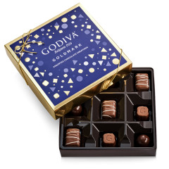 GODIVA GOLDMARK 9 PIECE CHOCOLATE GIFT BOX 3.8 OZ