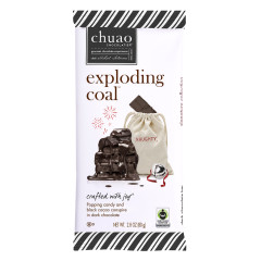 CHUAO EXPLODING COAL DARK CHOCOLATE 2.8 OZ BAR