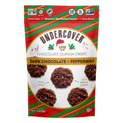 UNDERCOVER DARK CHOCOLATE PEPPERMINT QUINOA CRISPS 3 OZ POUCH