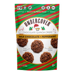 UNDERCOVER MILK CHOCOLATE PEPPERMINT QUINOA CRISPS 2 OZ POUCH