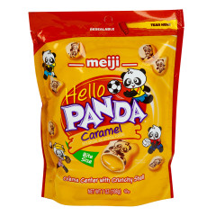 MEIJI HELLO PANDA CARAMEL COOKIES 7 OZ POUCH