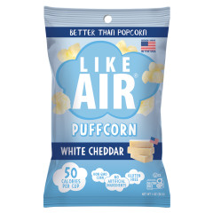 LIKE AIR WHITE CHEDDAR PUFFCORN 1 OZ BAG