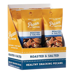 PECAN NATION ROASTED SALTED PECANS 1 OZ BAG