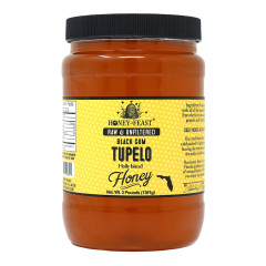 HONEY FEAST - BLACK TUPELO HONEY JAR - 3LB