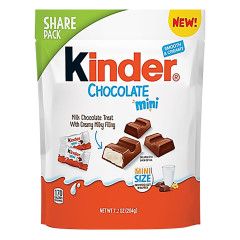 KINDER MINI CHOCOLATE FILLED BARS 7.2 OZ BAG