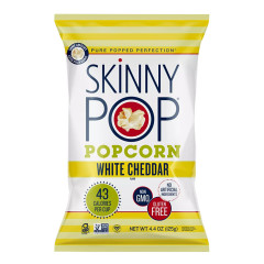 SKINNYPOP LITE WHITE CHEDDAR POPCORN 4.4 OZ BAG