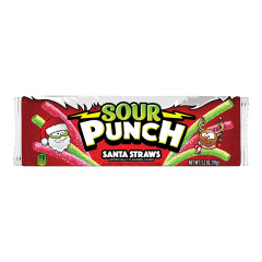 SOUR PUNCH SANTA STRAWS 3.7 OZ