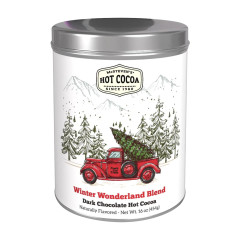 WINTER RED TRUCK DARK CHOCOLATE HOT COCOA 16 OZ TIN