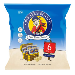 PIRATE'S BOOTY AGED WHITE CHEDDAR MULTI PACK 6 OZ BAG