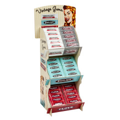 NOSTALGIA GUM BLACK JACK,  BEEMANS GUM, CLOVE GUM AND TEABERRY GUM COUNTER DISPLAY