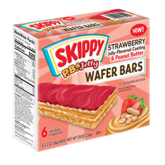 SKIPPY PEANUT BUTTER & STRAWBERRY JELLY WAFER BARS 7.8 OZ BOX